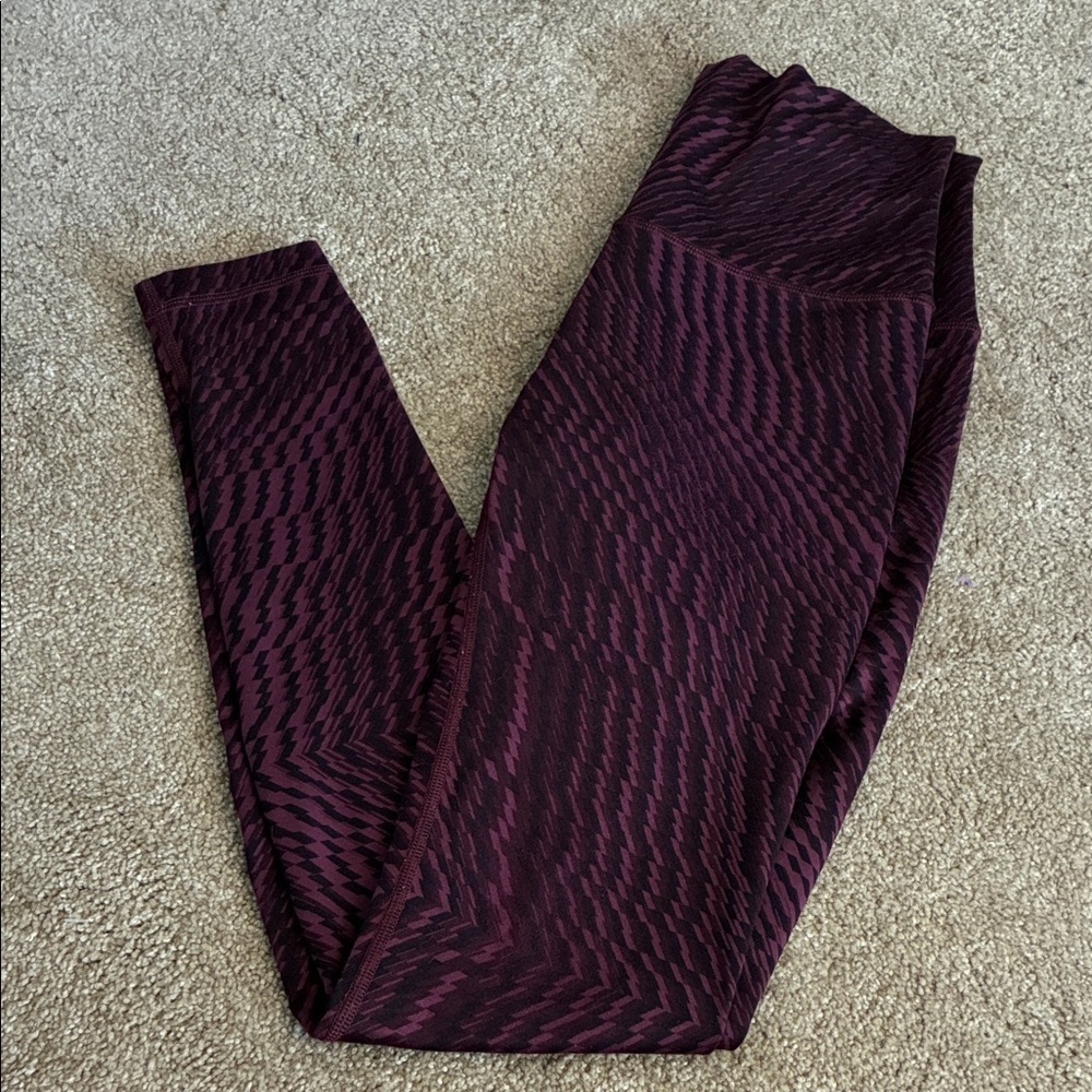 Lululemon Purple and Black Patterned Leggings